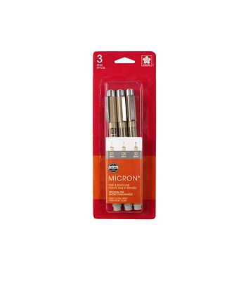 3ct Cool Grey Micron Fine Point Pens