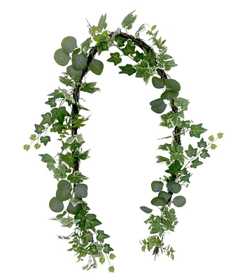 72" Green Ivy & Eucalyptus Leaf Garland by Bloom Room