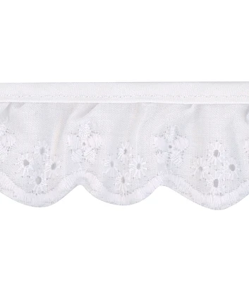 Simplicity Swiss Eyelet Trim White