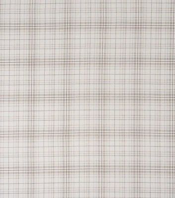 SINGER Grey Gingham Christmas Cotton Fabric