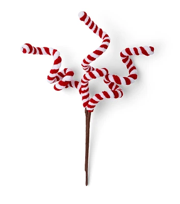 10" Christmas Red & White Swirl Candy Cane Pick I20 by Bloom Room