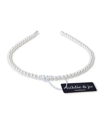 5.5" x 5" Round Pearl Bead Headband by hildie & jo