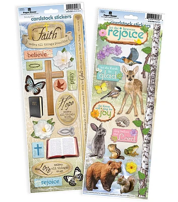 Paper House Live By Faith Cardstock Sticker 2pk