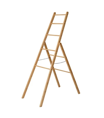 Honey Can Do 20.5" x 63" Natural Bamboo Folding Ladder Rack