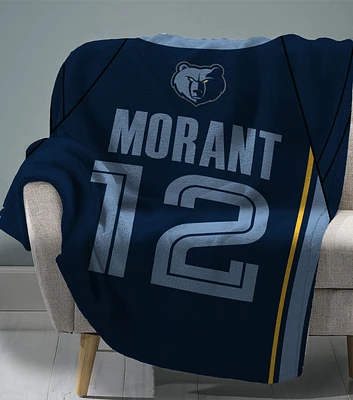 Uncanny Brands Memphis Grizzlies Ja Morant 60” x 80” Plush Blanket