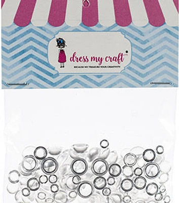 Dress My Craft Water Droplet Embellishments 150 Pkg Assorted: 4mm 6mm &