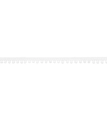 Yarn Pom Trim White