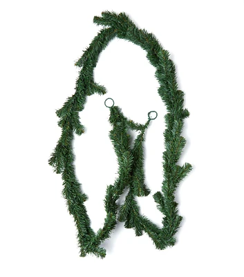 9' Christmas Unlit Green Thin Pine Garland by Bloom Room