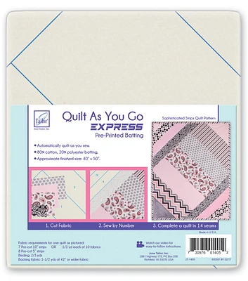 June Tailor Quilt As You Go Express Batting Sophisticated Strips