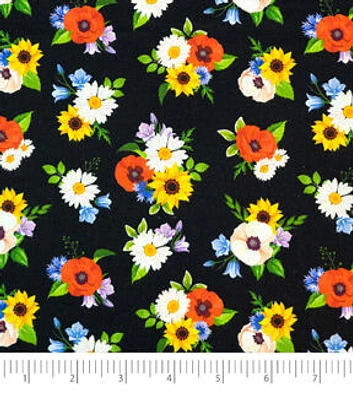 Singer Ambone Poppy & Daisies Quilt Cotton Fabric