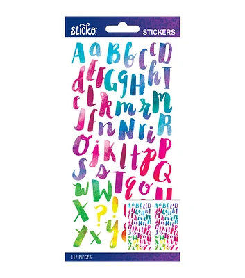 Sticko Stickers Watercolor Small Alphabet