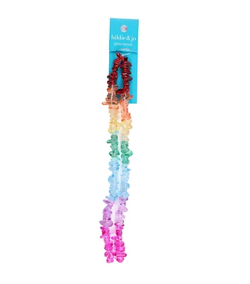 7" Rainbow Glass Chip Strung Beads 2pk by hildie & jo