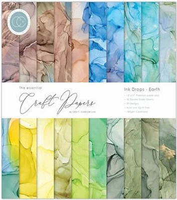 Craft Consortium 30 Sheet 12" x 12" Earth Double Sided Paper Pack