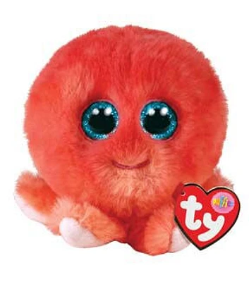 Ty Inc 4" Puffies Orange Sheldon the Octopus Plush Toy