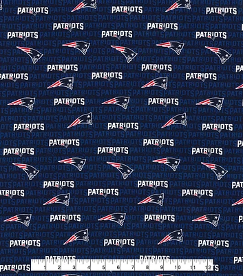 Fabric Traditions New England Patriots Cotton Fabric Mini Print