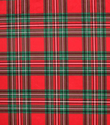 Red Tartan Plaid Soft & Minky Fleece Fabric