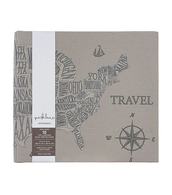 12" x 12" Tan Linen Travel Scrapbook by Park Lane