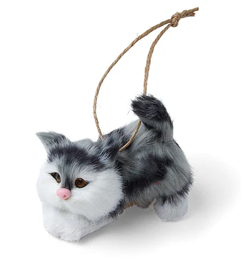 3" Christmas Faux Fur Pet Cat Ornament by Place & Time