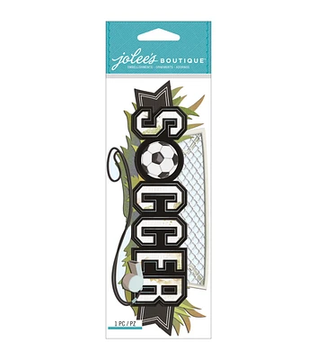 Jolee's Boutique Title Wave Dimensional Stickers Soccer