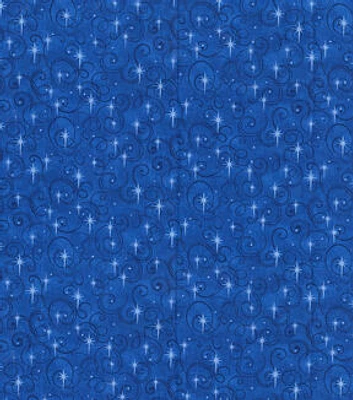 Fabric Traditions Swirls on Light Blue Christmas Cotton Fabric