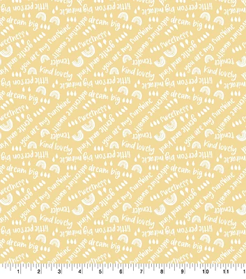 Rainy Day Words Swaddle Nursery Fabric