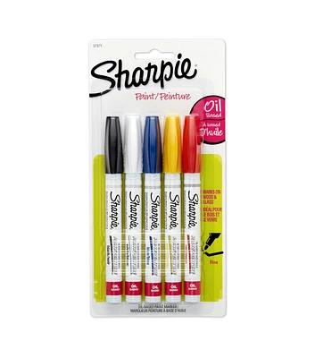 Sharpie 5 pk Fine Point Oil Based Paint Markers Assorted