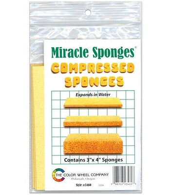 Color Wheel 3"x4" Compressed Sponges 4PK