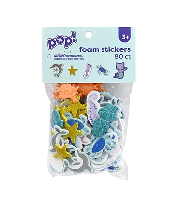 80pc Sea Animals Foam Stickers by POP!