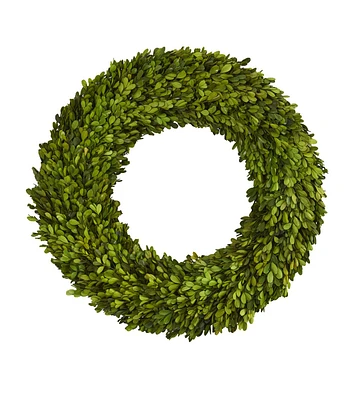 Nearly Natural 24in. Preserved Boxwood Wreath