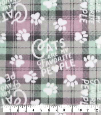 Cats Are My Favorite People Anti Pill Plush Fleece Fabric