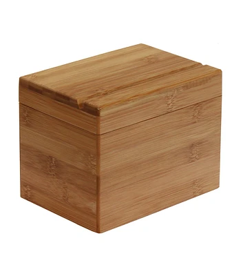 Oceanstar Bamboo Recipe Box with Divider