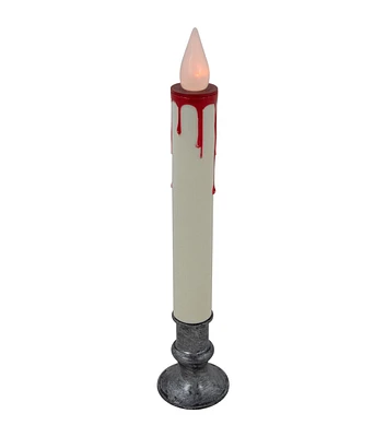 Northlight 9" Flickering LED Halloween Candle Lamp With Dripping Blood