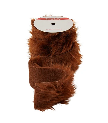 Brown Faux Fur Trim 2"