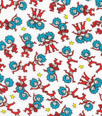 Robert Kaufman Dr Seuss Tiny Thing 1 Thing 2 Cotton Fabric