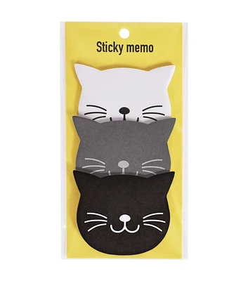 20 Sheet Cat Sticky Notes 3pk by Happy