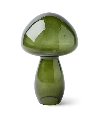 6" Green Standing Glass Mushroom by Place & Time