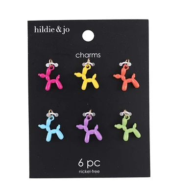 6ct Multi Colored Balloon Dog Charms by hildie & jo