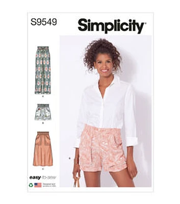 Simplicity S9549 Sizes Misses Skirt & Pants Sewing Pattern