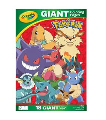 Crayola 18 Sheet Pokemon Giant Coloring Pages