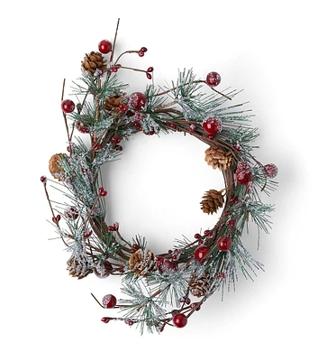 60" Christmas Red Iced Berry Coiled Garland by Bloom Room