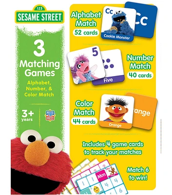 MasterPieces Sesame Street 3 Fun Ways To Play Matching Kids Game Set