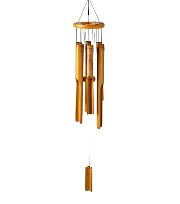 34" Yellow Bamboo Windchime by Place & Time