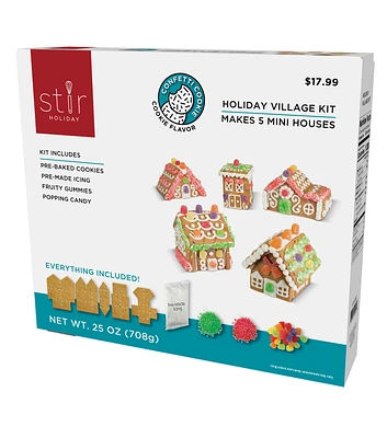 5ct Christmas Confetti Gingerbread Cookie Village Kit by STIR