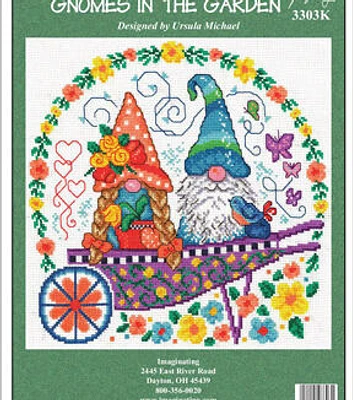 Imaginating 10" Gnomes in the Garden Counted Cross Stitch Kit