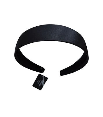 1" Thick Black Satin Headband by hildie & jo