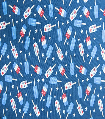 Blue Popsicles Patriotic Cotton Fabric by POP!