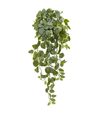 Nearly Natural 36" Real Touch Fittonia Hanging Bush Artificial Plant 2ct