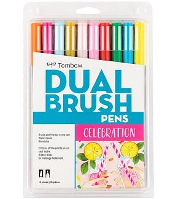 Tombow Dual Brush Pen Celebration Set 10pc