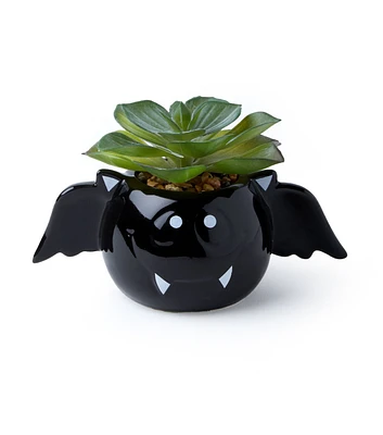 5.5" Halloween Bat Faux Succulent by Happy