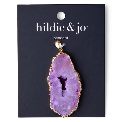 Pink Crystal Rock Cave Pendant by hildie & jo